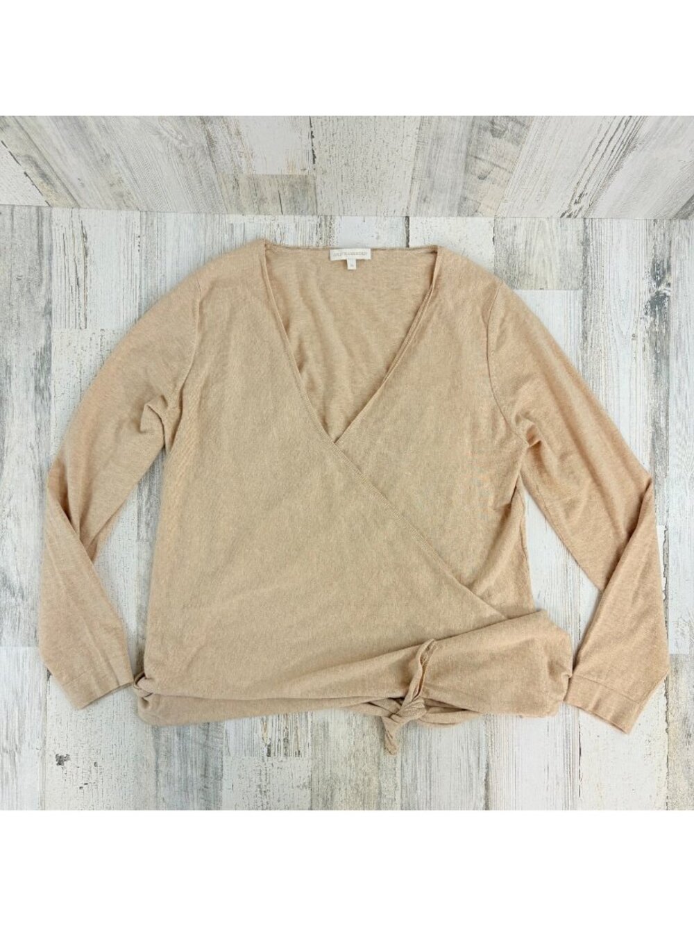 Ann Mashburn Ballerina Sweater Sz M Cotton Cashmere Wrap